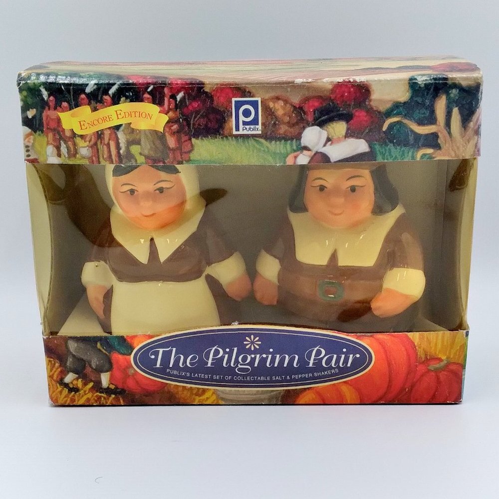 Publix Pilgrim Pair Salt & Pepper Shaker Encore Edition